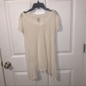 Cream Colored Short Sleeved Tunic